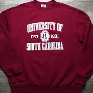 University of South Carolina Crewneck Sweatshirt Garnet Spellout L